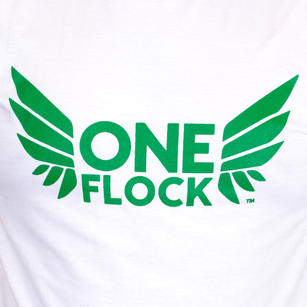 One Flock, McKenzie SewOn, White, Crew Neck, Cotton, Men, Unisex, Football, One Flock, T-Shirt, 965612